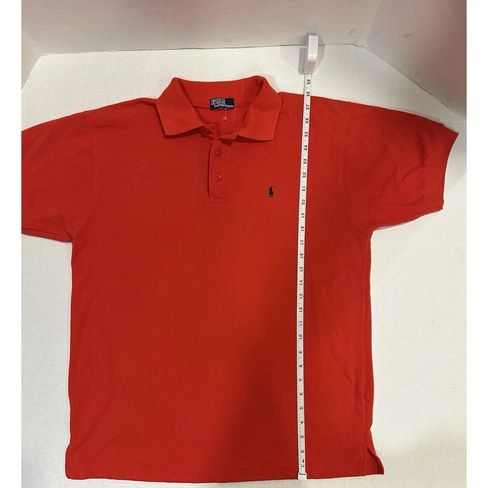 Polo Ralph Lauren Polo Shirt Men's Size Large Red Short Sleeve Blue Horse